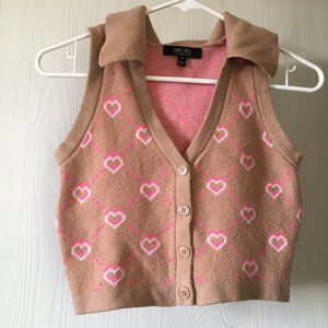 Witty Fox crop top vest. Size S.